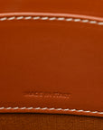 Triomphe Canvas Top Handle Messenger Box Tan