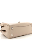 Natural Smooth Calfskin Small Rodeo Top Handle Handbag Almond