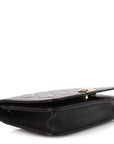 Caviar Quilted Boy Wallet On Chain WOC Dark Brown