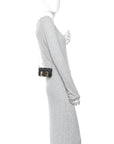 Nappa Matisse FF Embossed Nano Maxi Buckle Baguette Charm Black