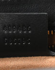 GG Supreme Monogram Calfskin Medium Padlock Shoulder Bag Beige Black Cuir