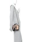 Caviar Quilted Small CC Filigree Vanity Case Beige Black