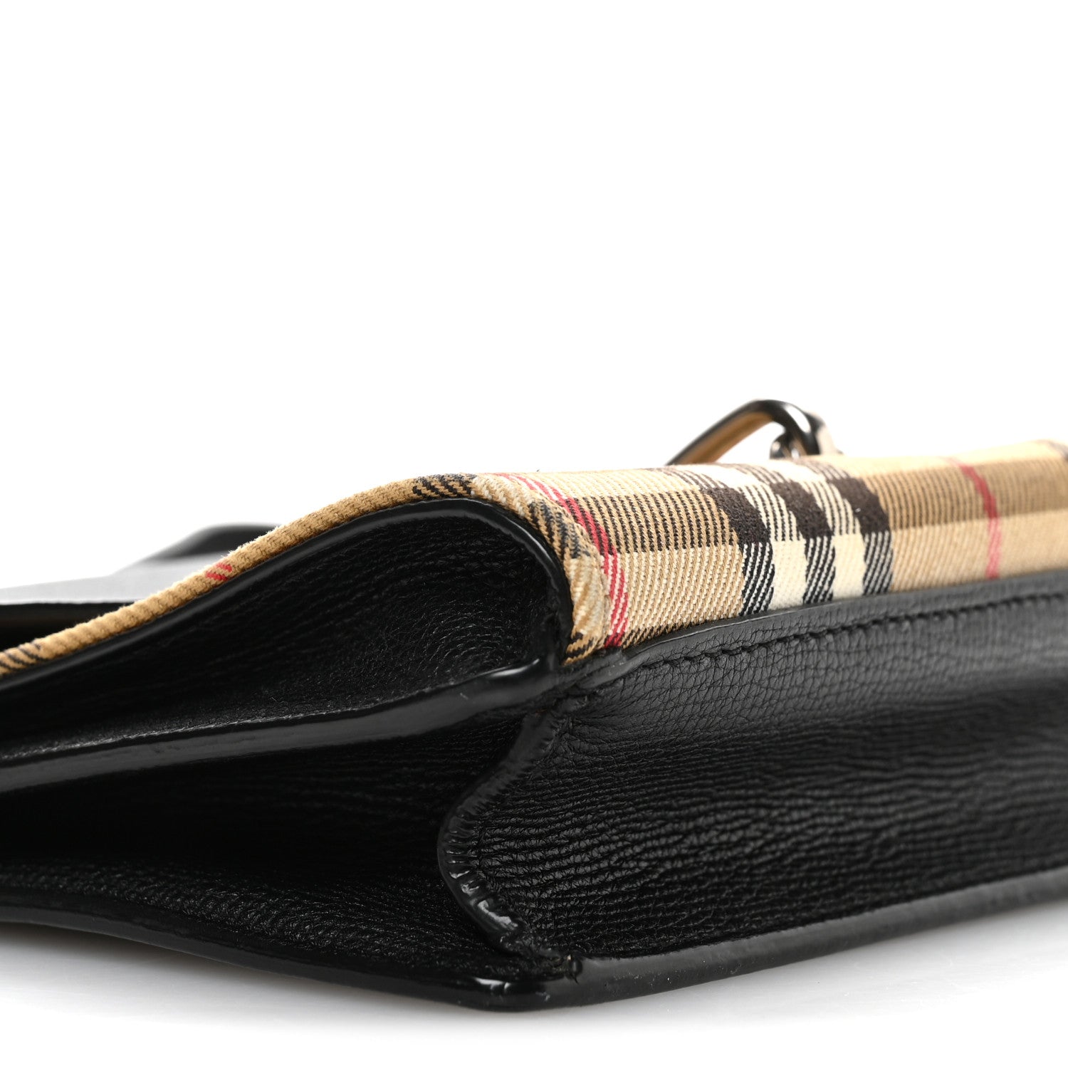Derby Calfskin House Check Small Macken Crossbody Bag Black Archive Beige