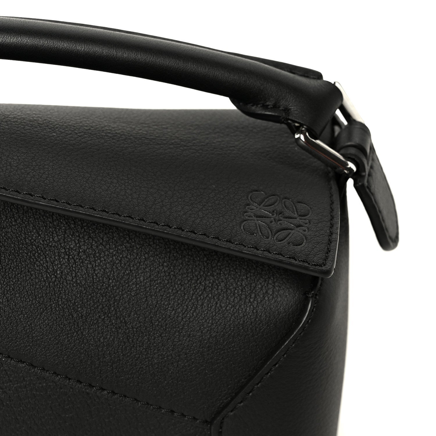 Calfskin Mini Puzzle Edge Bag Black