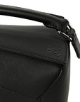 Calfskin Mini Puzzle Edge Bag Black