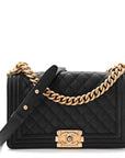 Caviar Quilted Medium Boy Flap Black