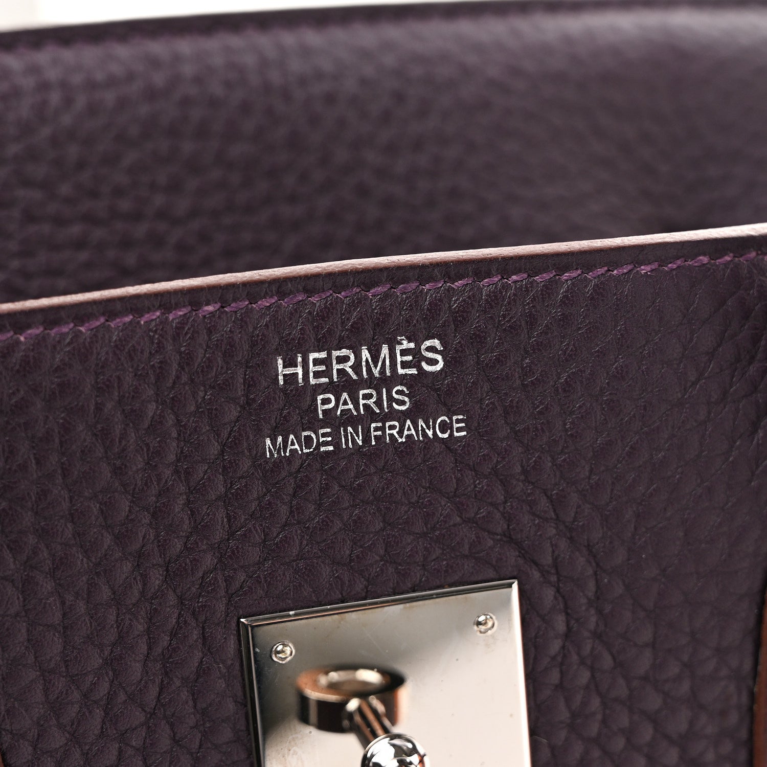Taurillon Clemence Birkin 35 Raisin