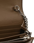 GG Supreme Monogram Mini Dionysus Chain Wallet Beige Taupe