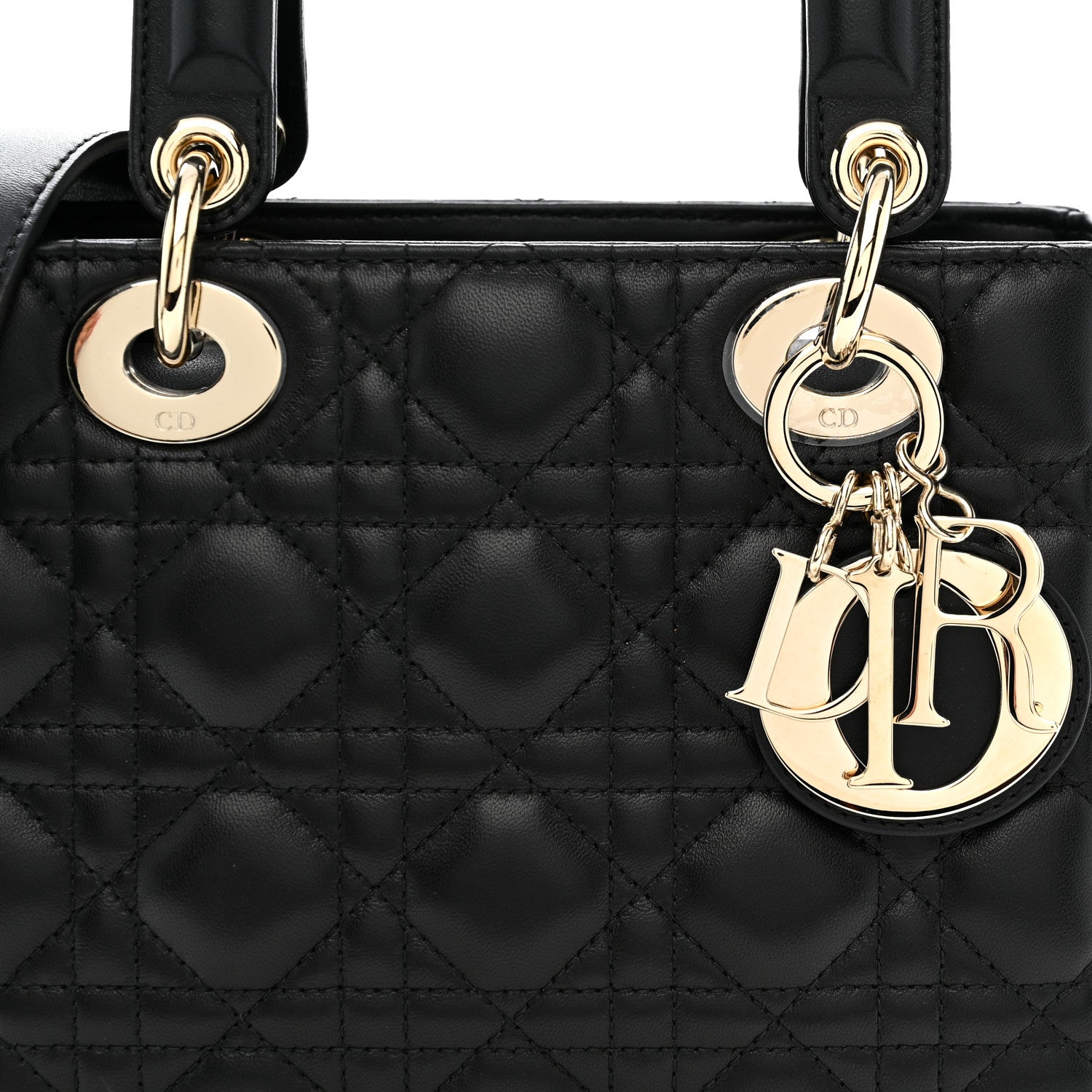 Lambskin Cannage Small My ABCD1OR Lady D1OR Black