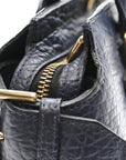 Signature Grain Small Clifton Bag Navy Blue