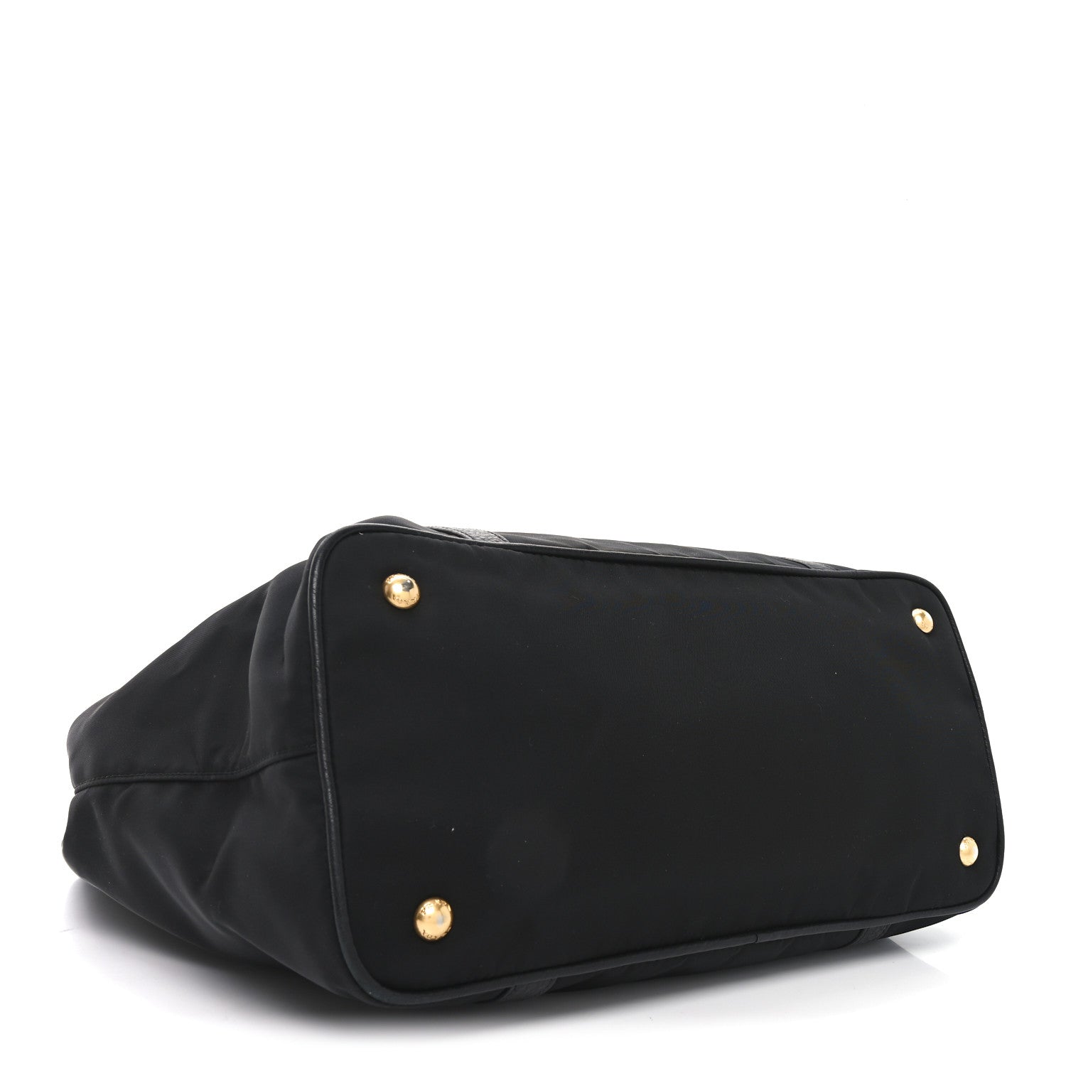Tessuto Nylon Soft Calf Small Tote Black