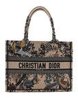 Canvas Embroidered Jardin D'Hiver Medium Book Tote Beige Multicolor