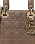 Lambskin Cannage Small My ABCD1OR Lady D1OR Warm Taupe