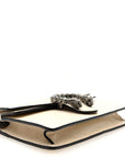 Dollar Calfskin Crystal Super Mini Dionysus Shoulder Bag Mystic White Black Diamond