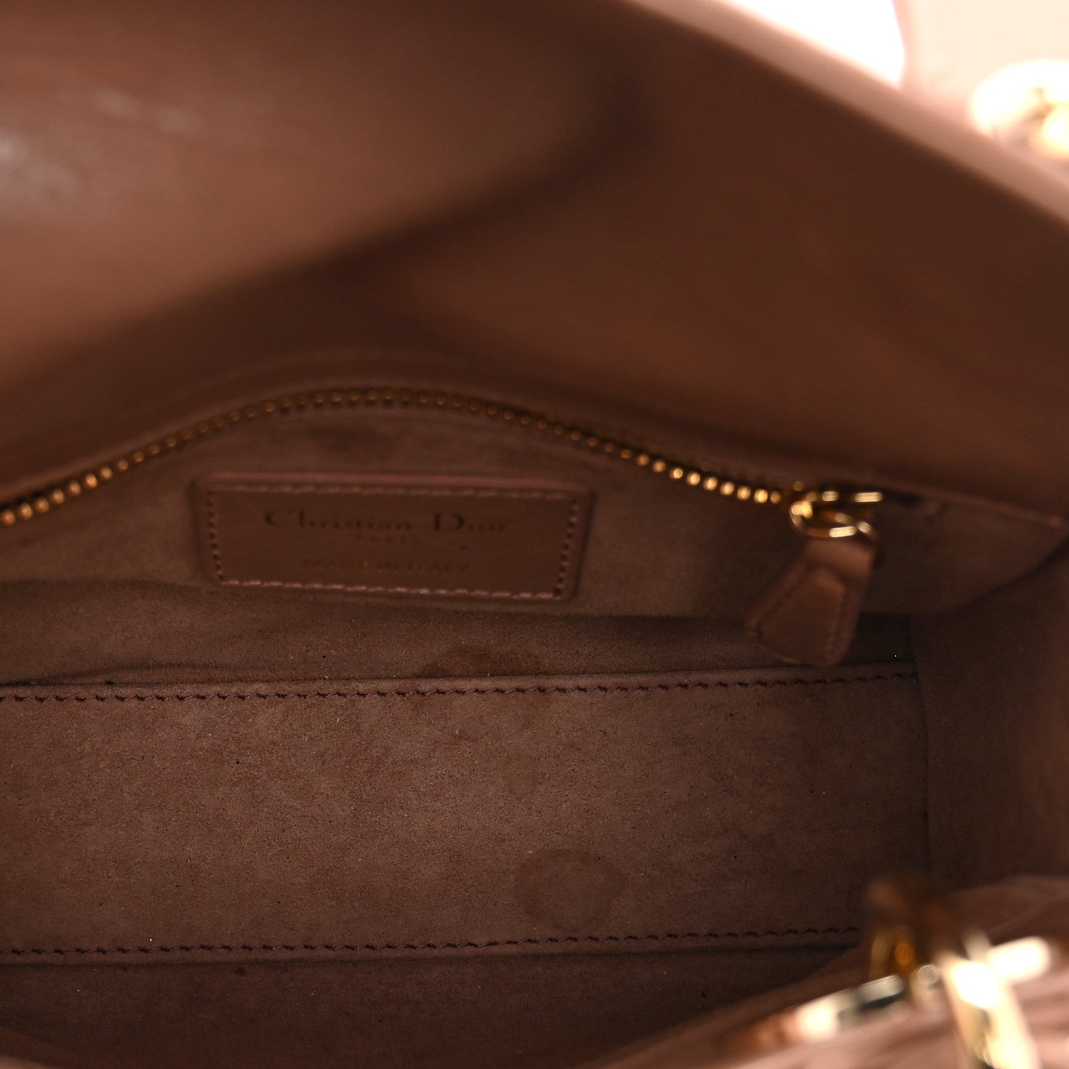 Lambskin Gathered Mini Lady D1OR Fard