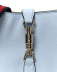 Grained Calfskin Web Medium Jackie 1961 Hobo Light Blue