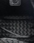 Nappa Intrecciato Small Campana Shoulder Bag Black