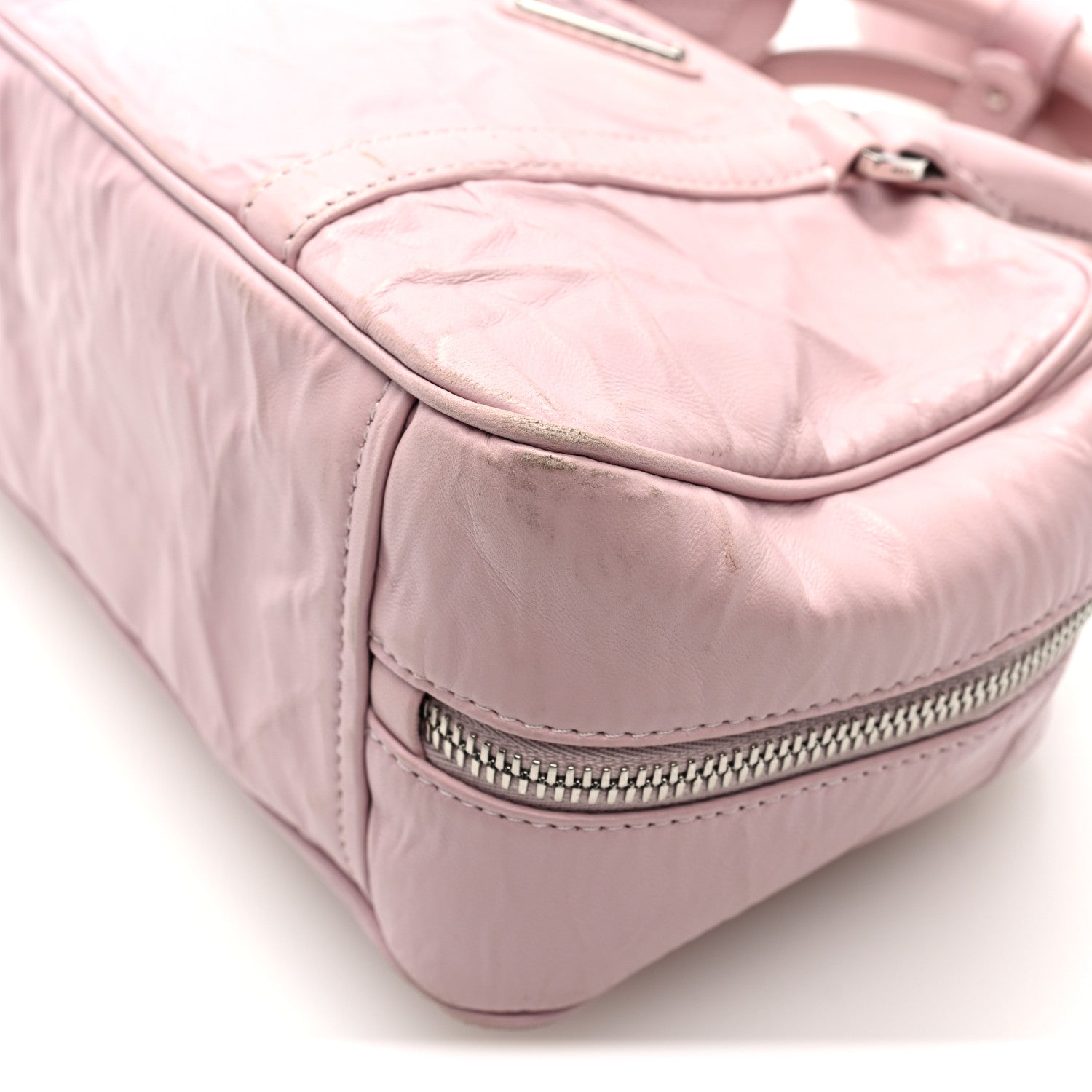 Nappa Antique Small Re-Edition 2001 Two Handle Crossbody Bag Alabastro