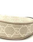GG Supreme Monogram Textured Dollar Calfskin Web Mini Ophidia GG Handbag Beige Mystic White Oatmeal