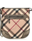 Patent Nova Check Dryden Crossbody Bag Pewter