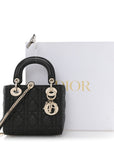 Lambskin Cannage Mini Lady D1OR Black