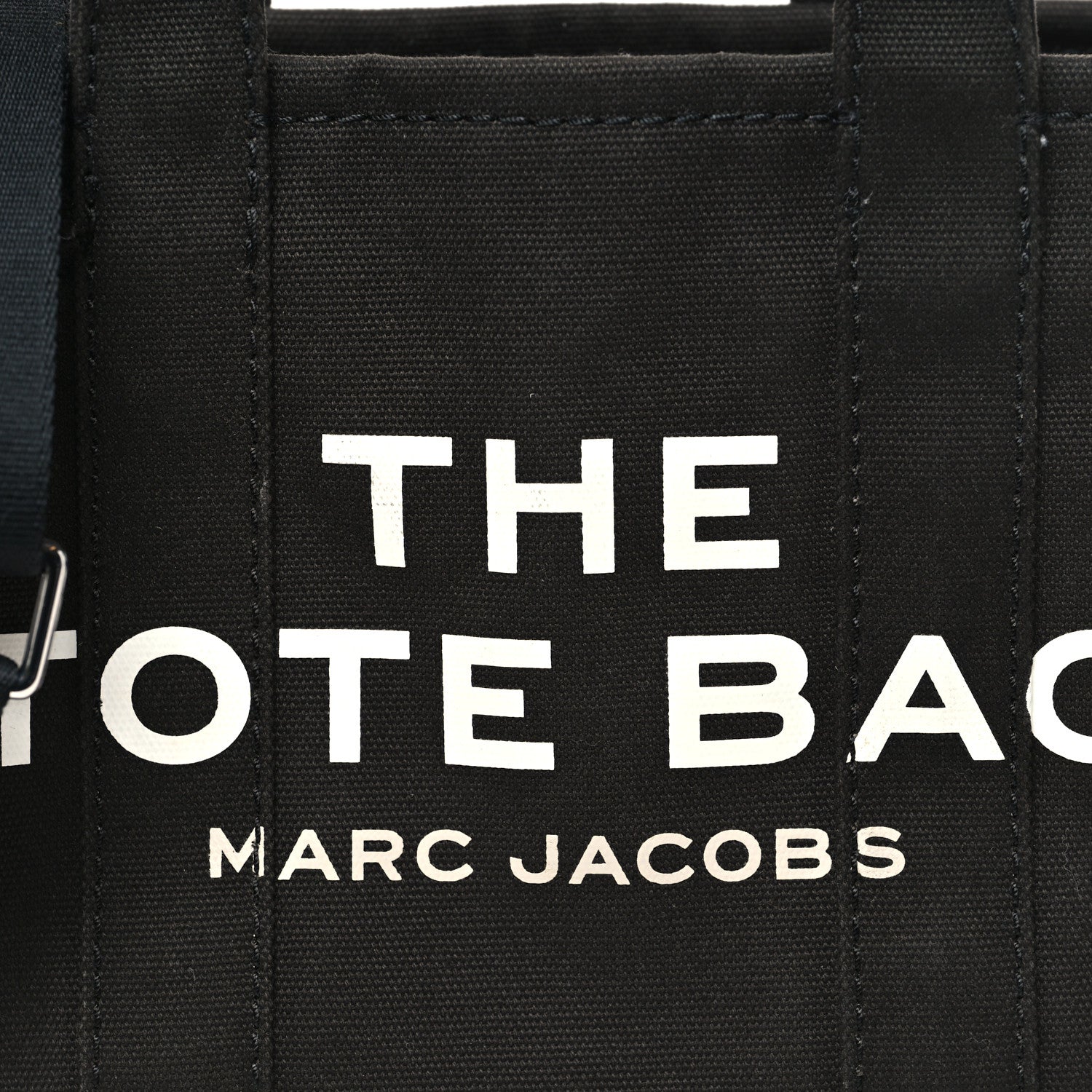 Cotton Canvas Small The Traveler Tote Bag Black