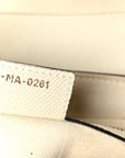 Grained Calfskin Saddle Bag White