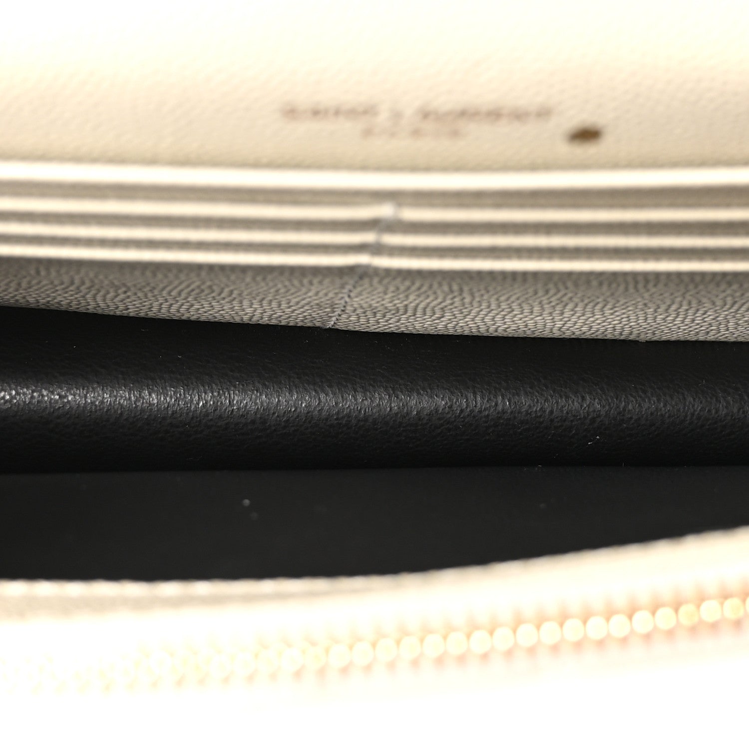 Grain De Poudre Matelasse Chevron Monogram Envelope Chain Wallet Crema Soft