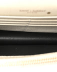 Grain De Poudre Matelasse Chevron Monogram Envelope Chain Wallet Crema Soft