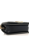 Calfskin Quilted Small Boy Top Handle Flap Black