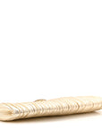 Metallic Nappa Plisse Long Clutch Gold
