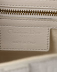 Calfskin Embossed Oblique Saddle Bag White