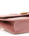 DOLCE GABBANA Smooth Calfskin Small DG Amore Envelope Bag Pink