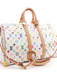 LV X TM Monogram Multicolor Keepall Bandouliere 45 White