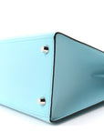 Madame Calfskin Kelly Sellier 25 Bleu Du Nord