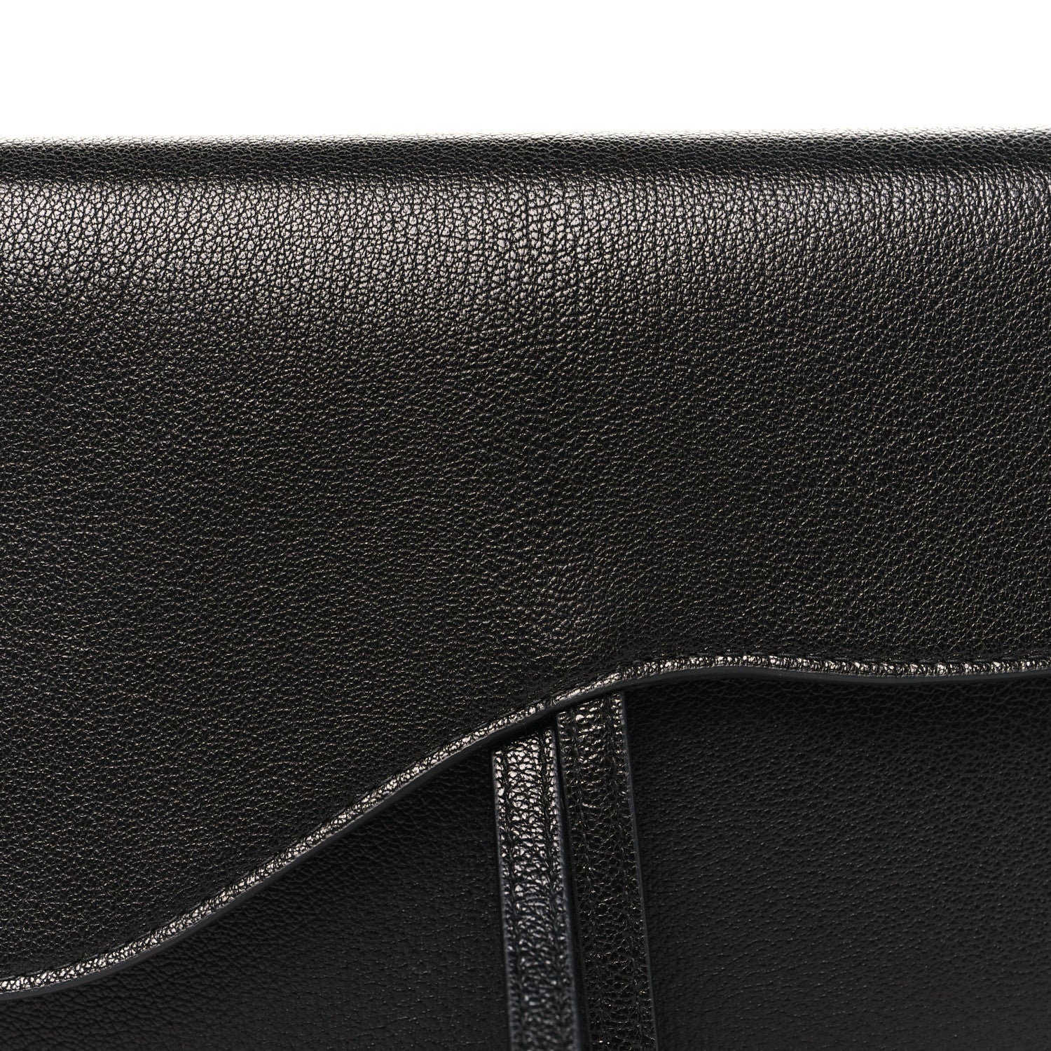 Goatskin Saddle Pouch Black