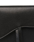 Goatskin Saddle Pouch Black