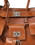 Vegetable Tanned Lambskin Mini Bel Air Carry All Bag Tan Cowboy