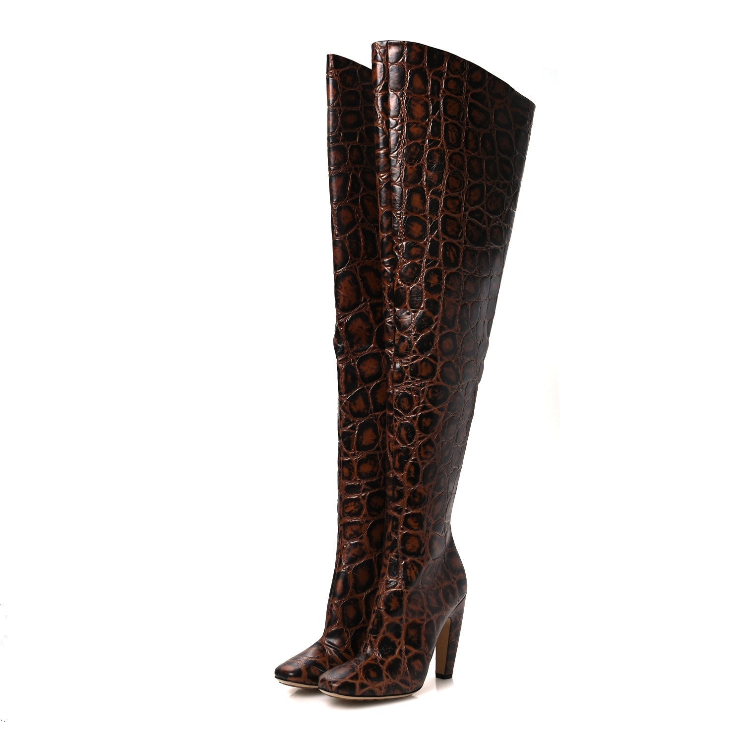 Croc Effect Canalazzo Over The Knee Boots 39 Barrel