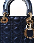Metallic Lambskin Cannage Small My ABCD1OR Lady D1OR Blue
