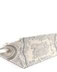 Canvas Embroidered Medium D1ORiviera Toile De Jouy Book Tote Gray