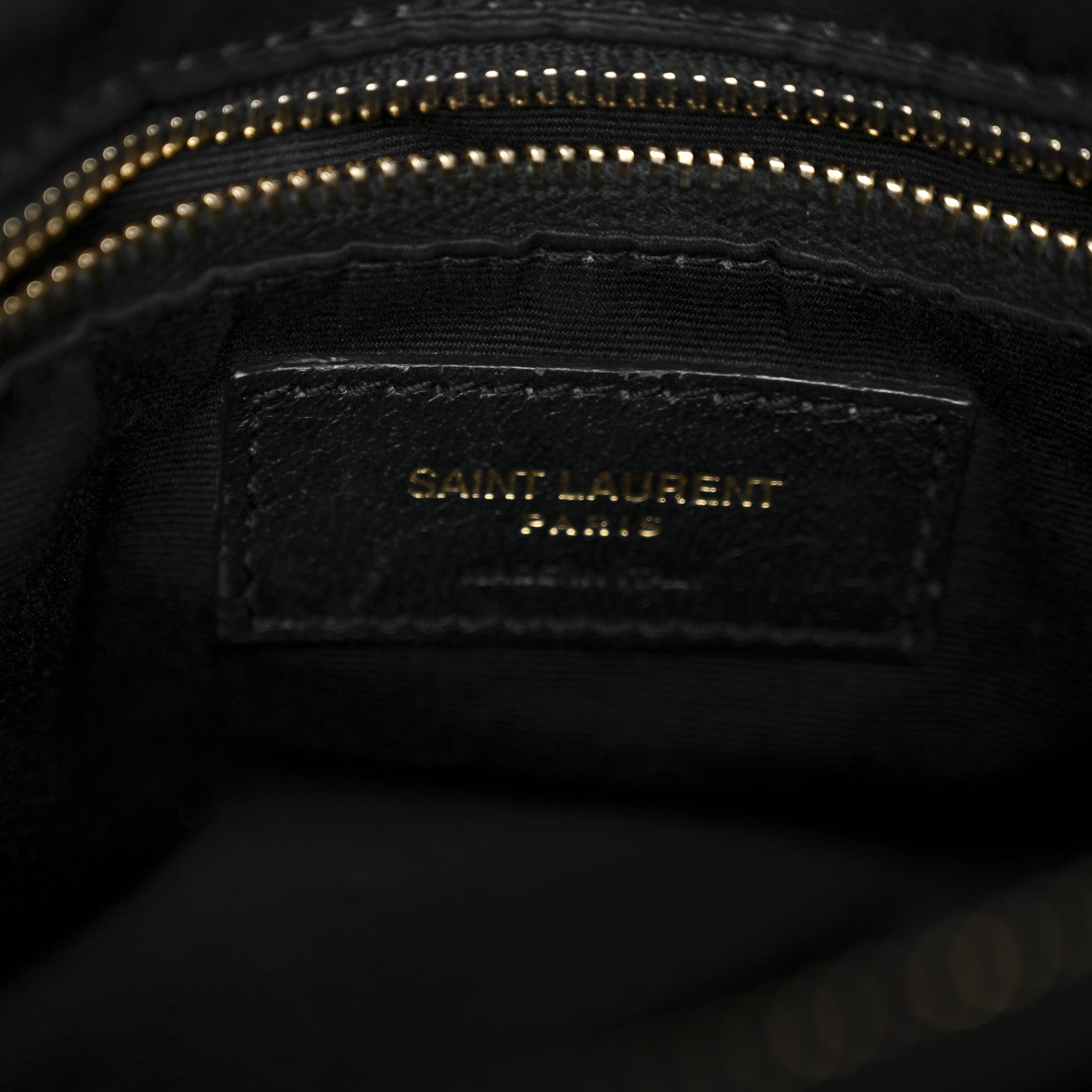 Calfskin Y Quilted Monogram Medium Loulou Chain Satchel Black