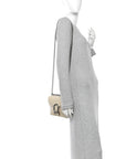 Textured Calfskin Crystal Mini Dionysus Shoulder Bag Mystic White