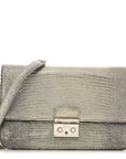 Metallic Lizard Miss D1OR Promenade Pouch Gunmetal
