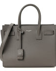 Grained Calfskin Baby Sac De Jour Taupe