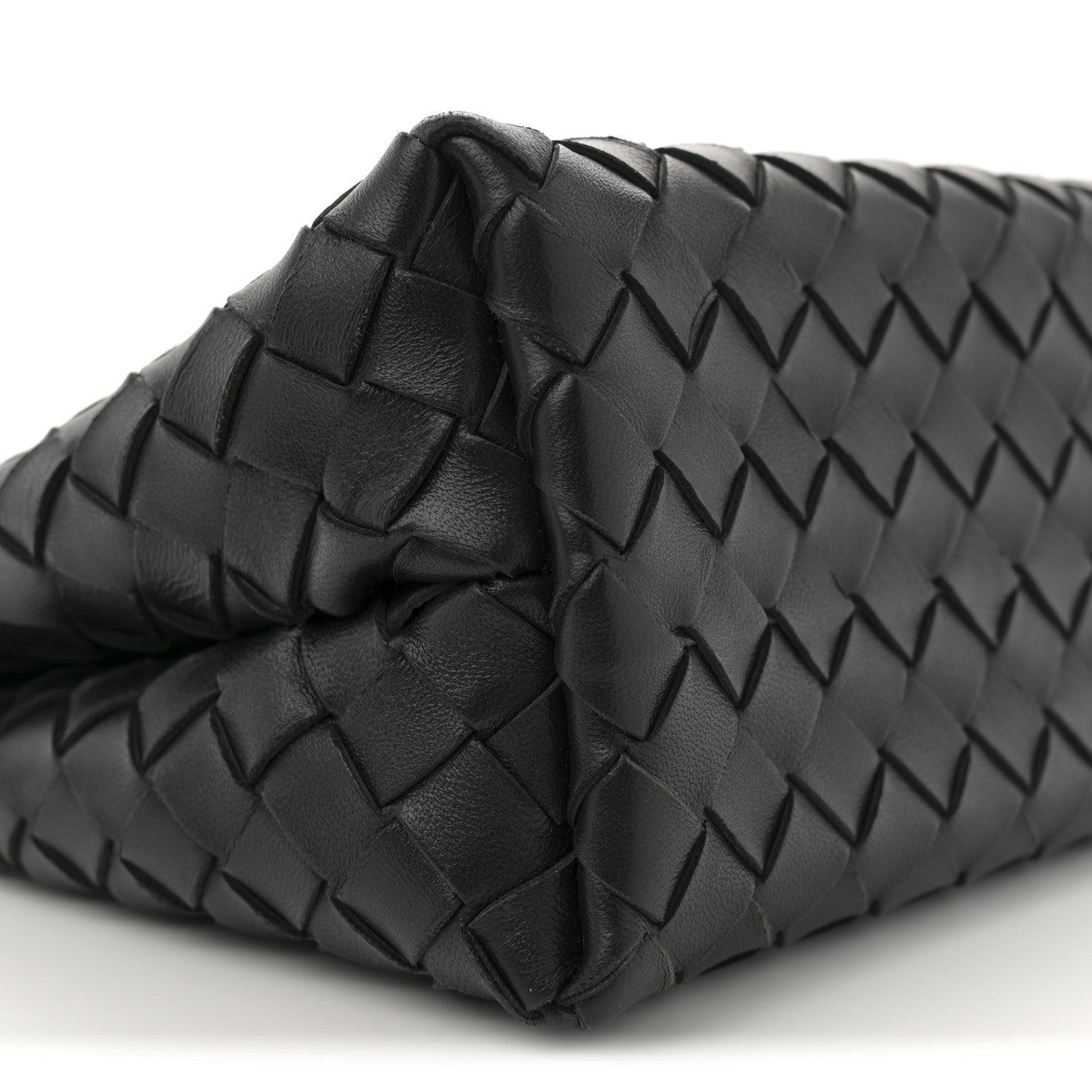 Nappa Intrecciato Small Andiamo With Chain Shoulder Bag Black