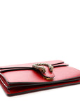 Dollar Calfskin Swarovski Crystal Small Dionysus Shoulder Bag Hibiscus Red
