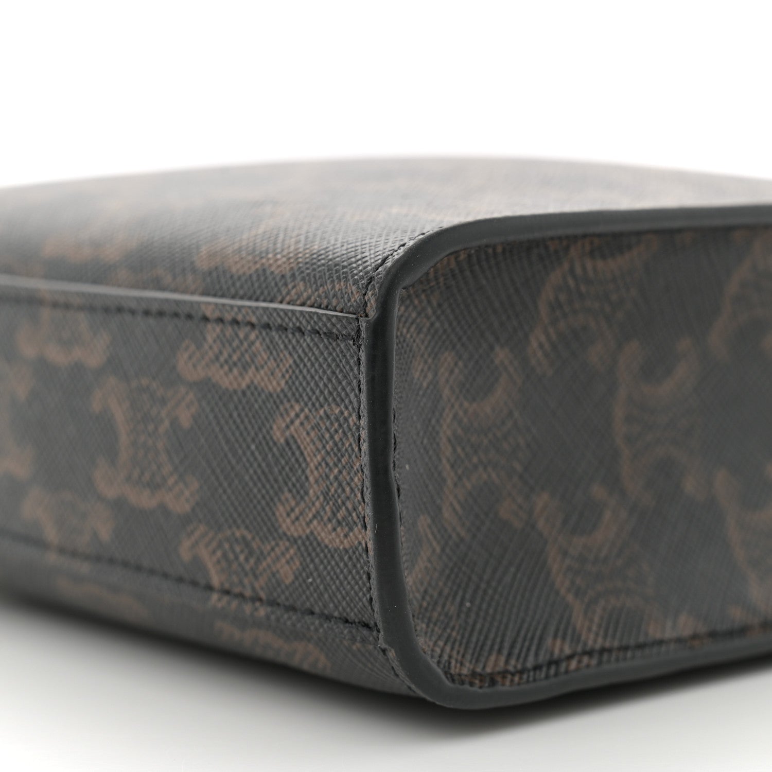 Triomphe Canvas Calfskin Mini Vertical Cabas Tan