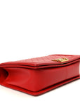 Lambskin Quilted New Medium Boy Flap Red