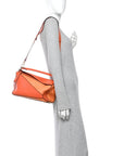 Calfskin Medium Puzzle Bag Orange Multi